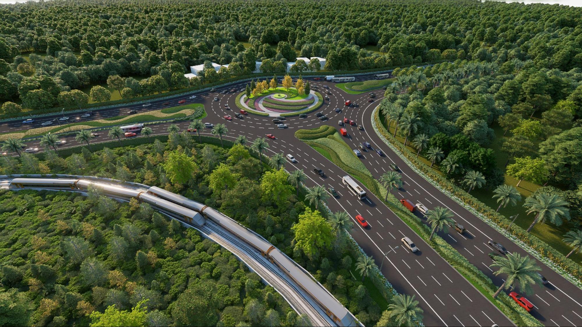 Tuyến đường sắt đô thị (LRT) dài 18km kết nối sân bay tới trung tâm hội nghị APEC và khu vực Nam đảo, từng bước hình thành hệ thống giao thông xanh.jpg